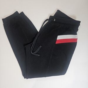 New York & Company Joggers Womens Small‎ Black Red White Accent Loungewear Pants
